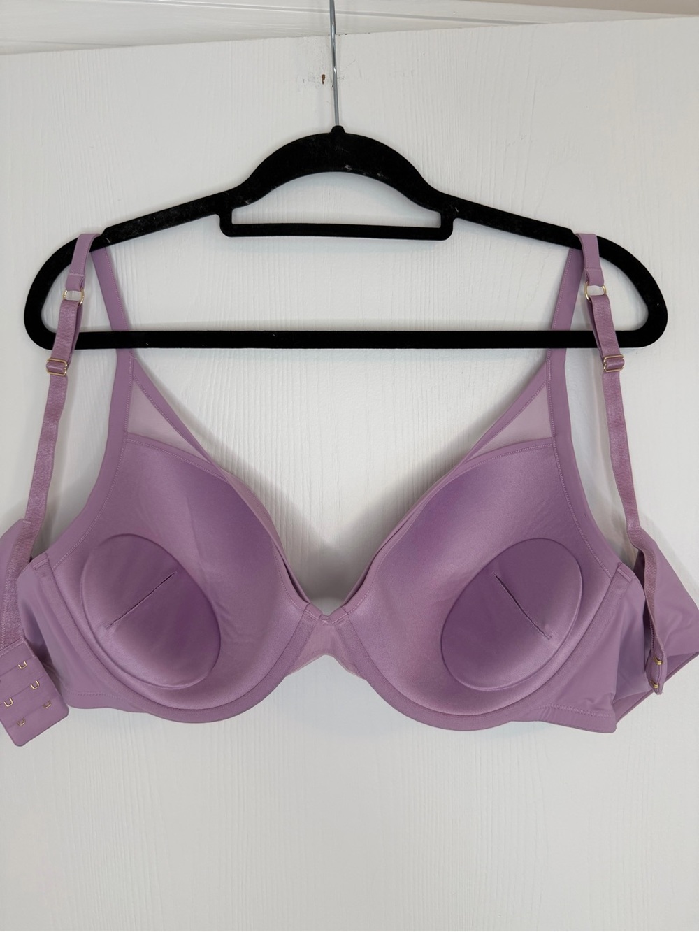 THIRDLOVE Bras 24/7 Classic Contour Plunge Bra Purple Pink Removable Pads 42B - Picture 12 of 13
